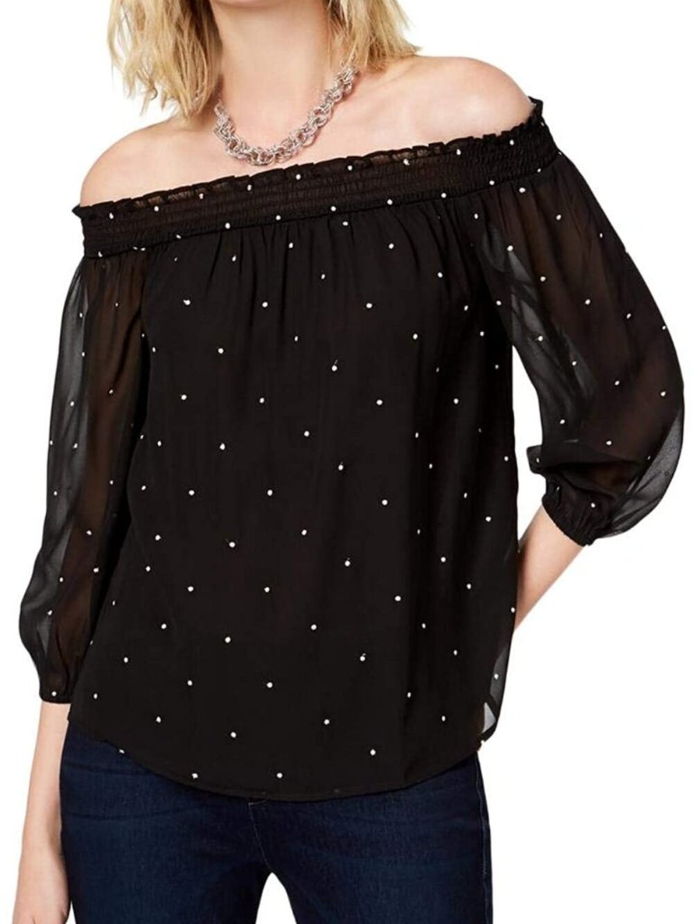 INC International Concepts Womens Off The Shoulder Top